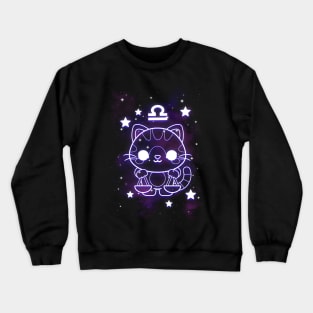 libra kawaii zodiac sign Crewneck Sweatshirt